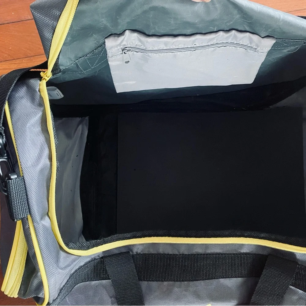 Adidas Grey and Yellow‎ Men's Duffel Bag Adjustable strap multi pockets